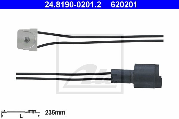 ATE CZUJNIK KLOCKÓW HAM  24.8190-0201.2 BMW E30 316I 88-91, 320I 85-91, 324TD 87-91, Z1 2.5 88-91