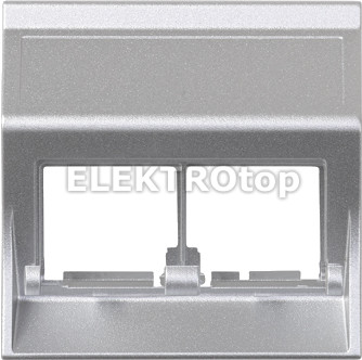 Kontakt Simon 50000186-033 Płytka S500, 2x RJ bez osłon skośna; do adapterów MD;