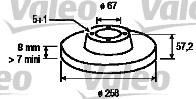 VALEO tarcza hamulcowa x2 tyl 197036  197036