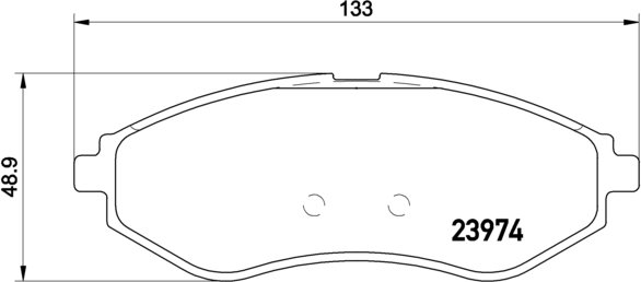 BREMBO Zestaw klocków hamulcowych, hamulce tarczowe P 24 048