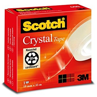 Scotch c6001933 taśmy klejącej Crystal (, za folie o wysokiej przezroczystości, dzięki czemu widz 19 MM X 33 m) 1 rolka C6001933