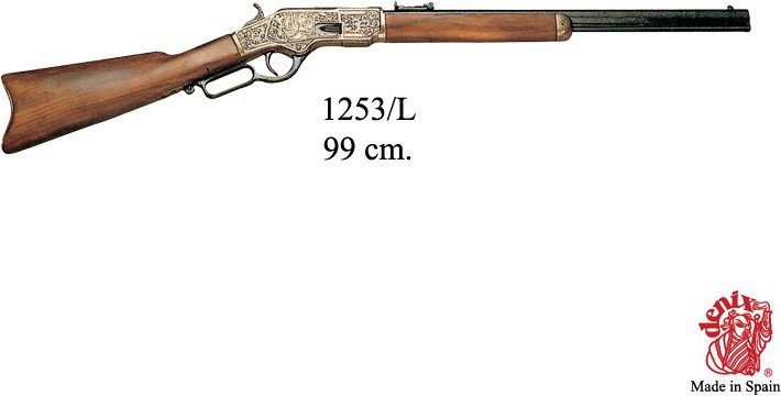 Denix ZŁOTA GRAWEROWANA STRZELBA WINCHESTER 1873 REPLIKA BRONI