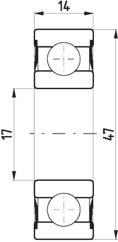 SKF Łożysko kulkowe seria 6303 2RS