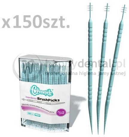 CLEANPIK Interdental BrushPicks 150szt. - wykałaczka dentystyczna ze szczoteczką