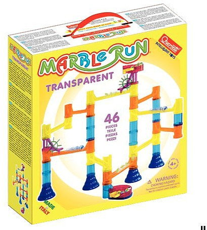 Quercetti MARBLE RUN TRANSPARENT 46 ELEMENTÓW