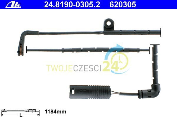 ATE Styk ostrzegwaczy, zużycie okładzin hamulcowych 24.8190-0305.2