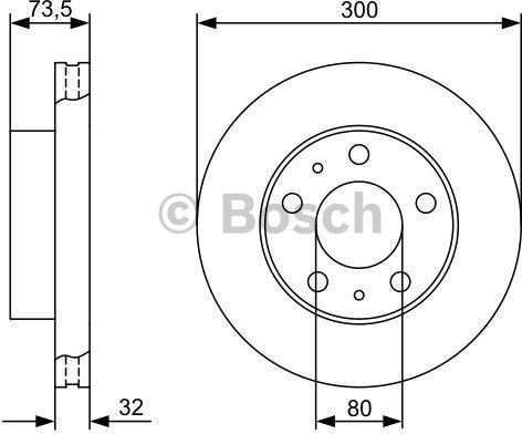 BOSCH Tarcza hamulcowa 0 986 479 315