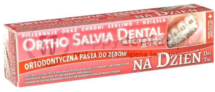 Atos ORTHO SALVIA DENTAL Classic (Dzień) 75ml - PASTA na dzień dla osób noszącyc