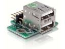 Delock Adapter USB USB Pinheader - 2x USB 2.0-A 41763