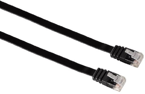 Hama płaski kabel sieciowy CAT 5e, UTP, czarny 5 m 00039608