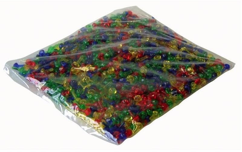 Lena Wymienne koreczki (1 cm), przezroczyste, 1000 sztuk L35022