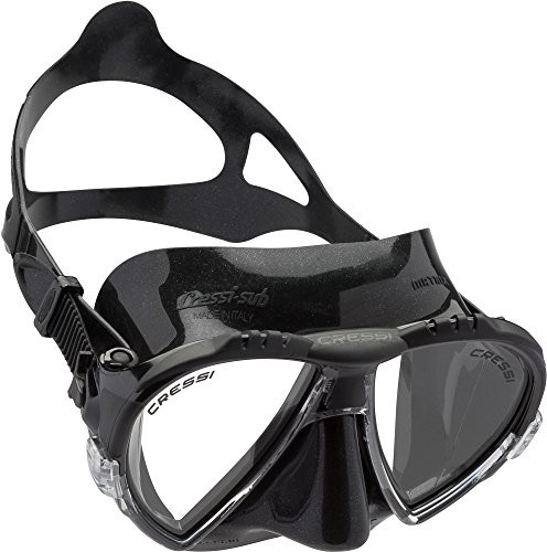 Cressi Matrix Duikbril, Volwassenen, Made In Italy, Zwart, - (DS302050)