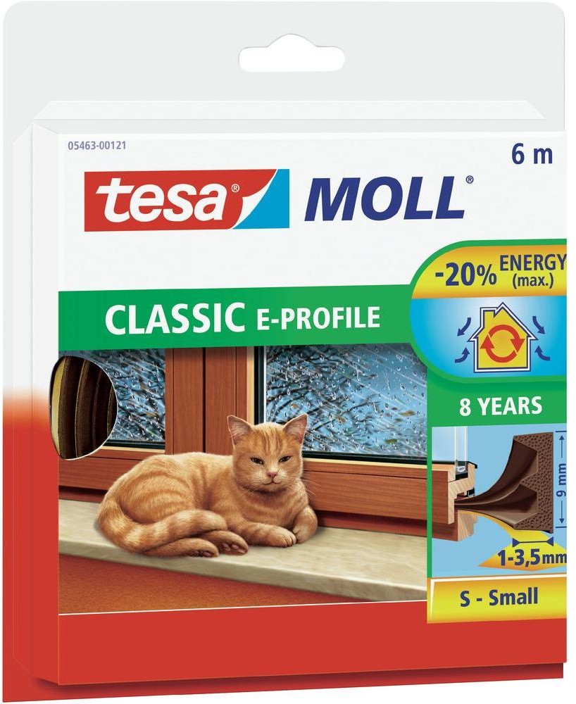 TESA Taśma uszczelniająca Tesamoll Classic DxS) 6 m x 9 mm 05463-00120-00 1 Rolka(ek)