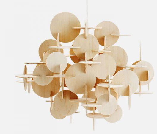 Normann Copenhagen Lampa wisząca Bau Duża naturalna 503013