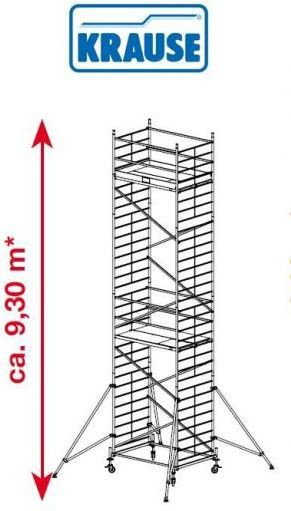 Krause Rusztowanie jezdne, aluminiowe o szerokiej konstrukcji ProTec XXL 9.3m ro