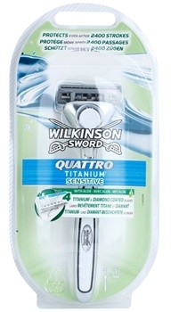 Wilkinson Sword Quattro Titanium Sensitive maszynka do golenia With Aloe