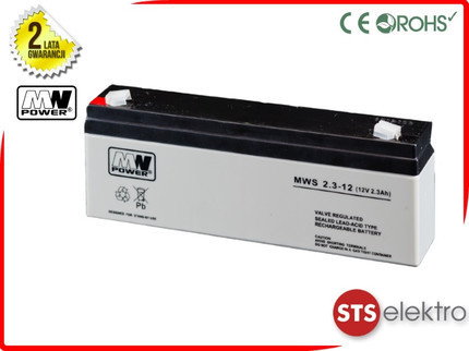 MW Power Akumulator AGM MWS 2.3-12 12V 2.3Ah T1