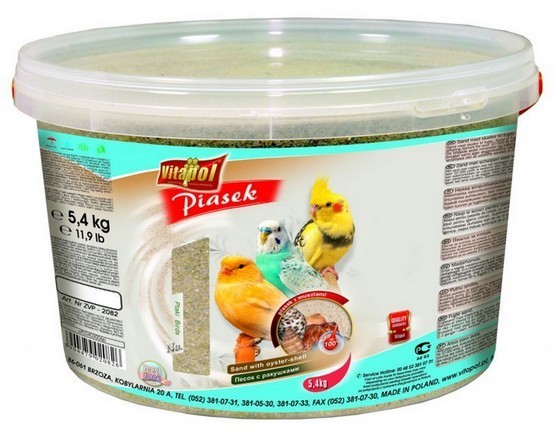 Vitapol Piasek dla ptaków z muszlami wiadro 3L / 5,4kg [2082] MS_6023