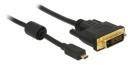 Delock Kabel microHDMI - DVI 24+11 m Czarny 83585