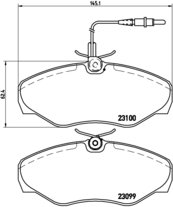 BREMBO Zestaw klocków hamulcowych, hamulce tarczowe P 68 026