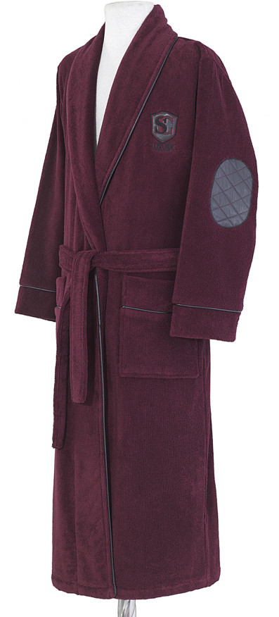 Soft Cotton Męski szlafrok LUXURY M Bordowy 20572