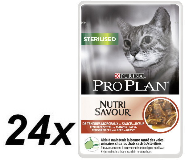 Purina Pro Plan CAT STERILISED saszetki wołowina 24x85g