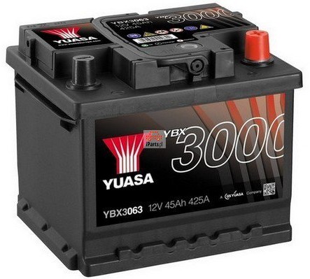 YUASA YBX3063 425A 12V P+
