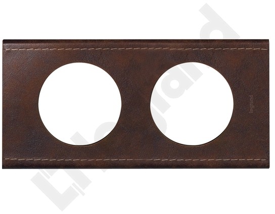 Legrand Celiane Ramka skóra brąz x2 poz/pion 069402