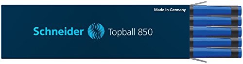 Schneider Topball 850 wkład do długopisu kulkowego, format Euro, grubość kreski 0,5 mm, opakowanie 10 sztuk, kolor niebieski 8503