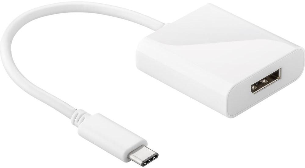 goobay Przejściówka adapter USB DisplayPort 66257 [1x Złącze męskie USB-C 1x Złącze żeńskie DisplayPort] Wykonanie złącza proste