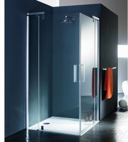 Huppe Refresh Pure 80x120 profil srebrny tytanowy szkło karo anti-plaque 9P0211084312