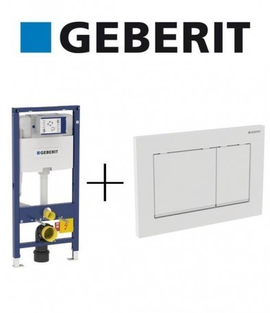 Geberit DUOFIX OMEGA Stelaż podtynkowy do WC H 112 + przycisk Omega30 BIAŁY/CHROM/BIAŁY 111.060.00.1 + 115.080.KJ WSPOR+50PL 111060001 + 115080KJ1