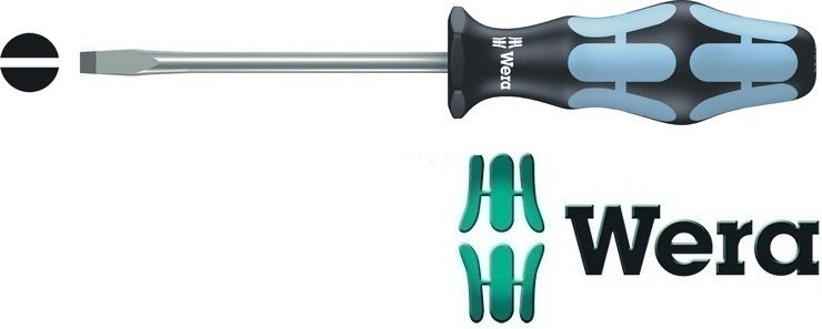 Wera Wkrętak (śrubokręt) płaski nierdzewny 1,6x10,0x9,0 mm, Kraftform Stainless (5032007001)