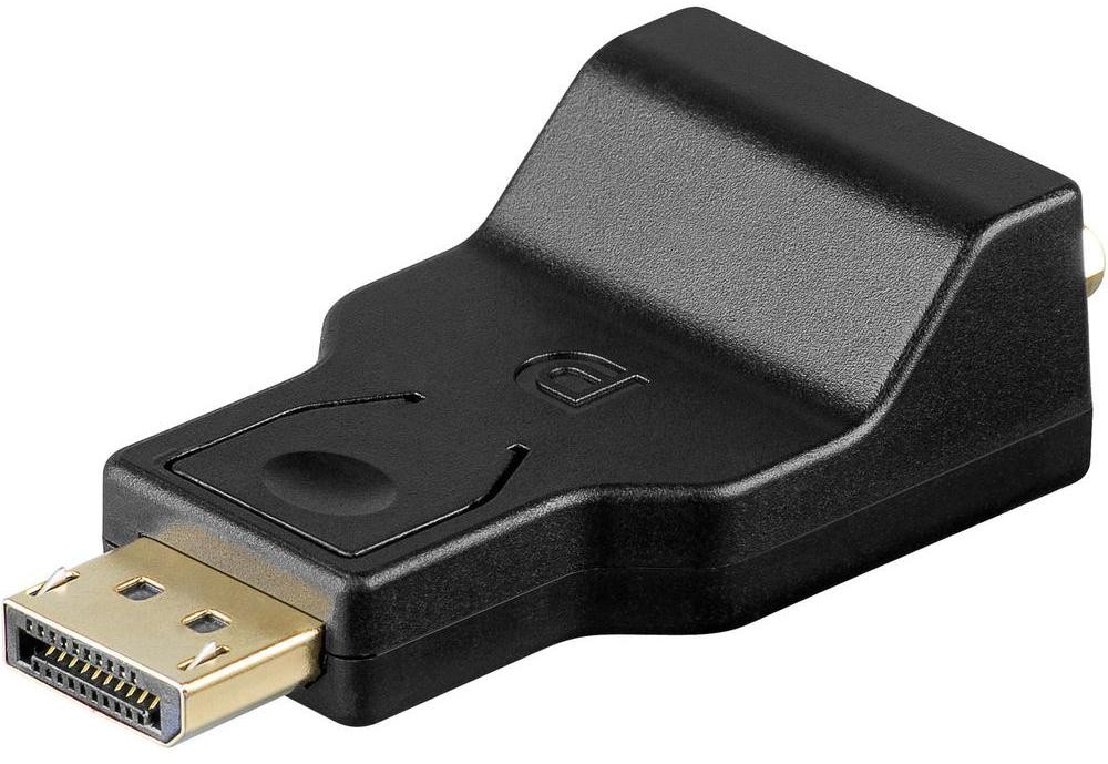 goobay Przejściówka adapter DisplayPort VGA 63489 [1x Złącze męskie DisplayPort 1x Złącze żeńskie VGA ] Wykonanie złącza proste