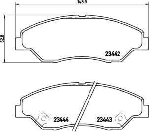 BREMBO Zestaw klocków hamulcowych, hamulce tarczowe P 30 015