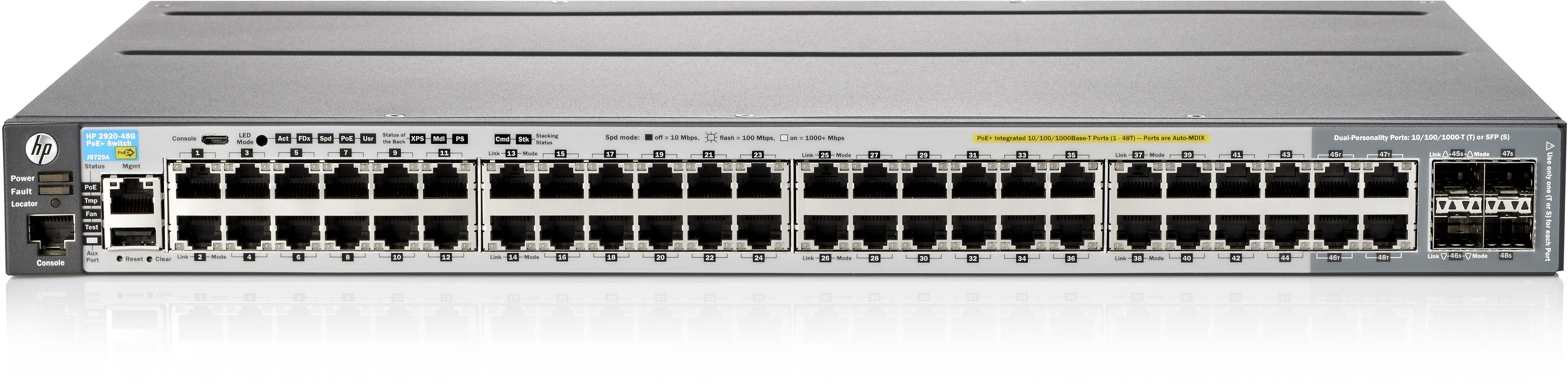 HPE Hewlett Packard Enterprise 2920-48G-Poe Switch J9729A