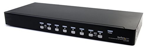 STARTECH.COM Startech.COM SV831DUSBAU Rack Mount VGA USB KVM Switch (8-Port) z metalowym audio Czarny SV831DUSBAU