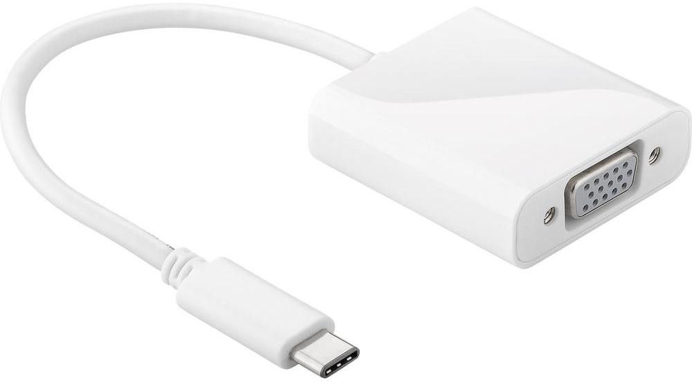 goobay Przejściówka adapter USB VGA 66260 [1x Złącze męskie USB-C 1x Złącze żeńskie VGA ] Wykonanie złącza proste