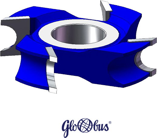 GLOBUS Frez półokrągły wklęsły z płytkami HSS Z=4 HSS 120x30x30/R=10 CL101-0120- (CL101-0120-0002)