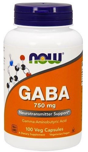 NOW Gaba 750Mg - 100Vegcaps (733739000897)