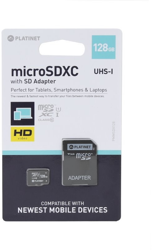 Фото - Карта пам'яті Platinet Karta  Micro SDXC 64GB 90MB+adapter 