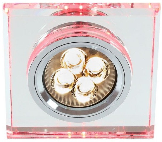 Candellux SS-22 Oprawa stropowa szklana czerwonoróżowa GU10 + SMD 2235240