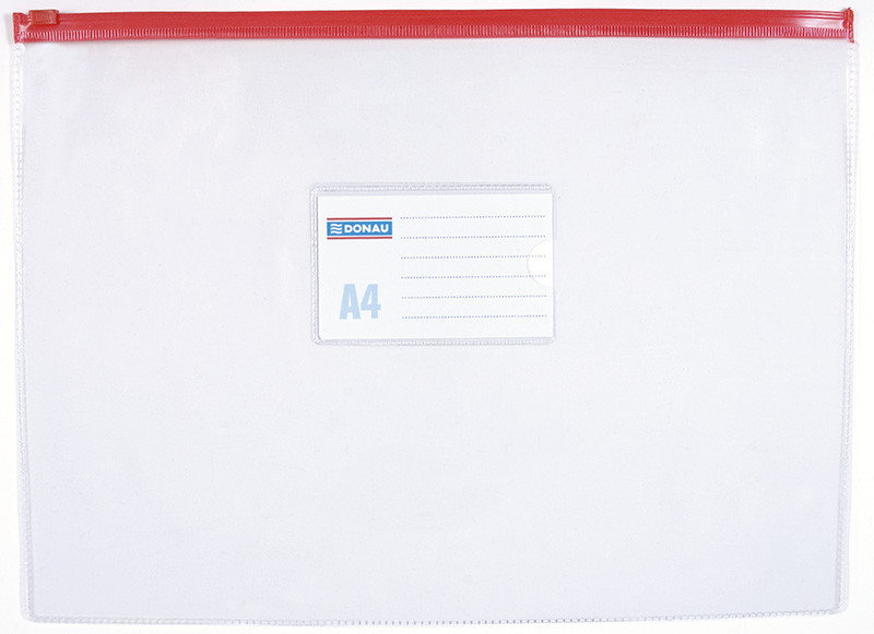 Donau Torebka z suwakiem , PVC, A4, transparentna 1798001PL-00