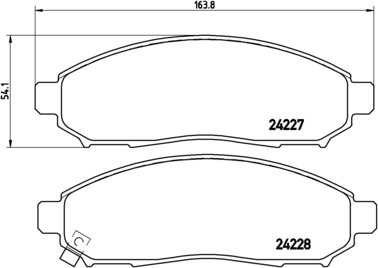 BREMBO Zestaw klocków hamulcowych, hamulce tarczowe P 56 059