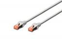 Digitus Kabel krosowy S/FTP kat.6, 0.25m, szary DK-1644-0025