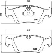 BREMBO Zestaw klocków hamulcowych, hamulce tarczowe P 06 024