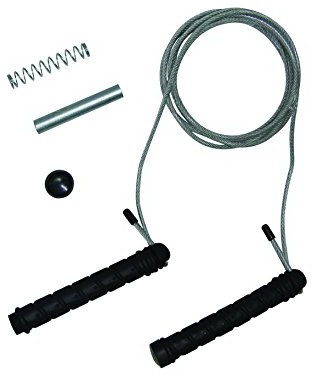 Tunturi Steel Jump Rope Skakanka Ze Stali Nierdzewnej Z Dodatkowym Obciążeniem, Przezroczysty, One Size (14TUSFU177)