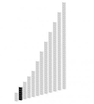 ah Hardware AH Hardware Adam Hall Parts HD szyny stelaża 48,26 cm (19 cale) 10 HE czarny 61535B3