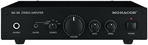 Monacor SA-50 kompaktowych uniwersalny Stereo Audio Czarny 254620
