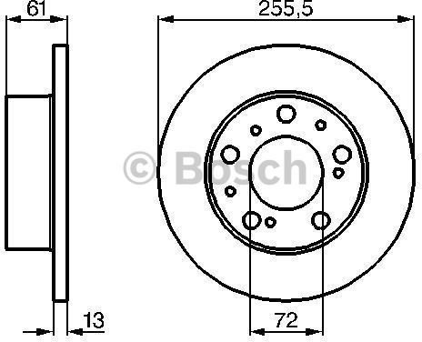 BOSCH Tarcza hamulcowa 0 986 478 067